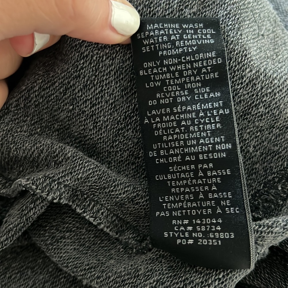 7 for all mankind Long Sleeve Sweatshirt Hoodie Dress - Picture 6 of 7
